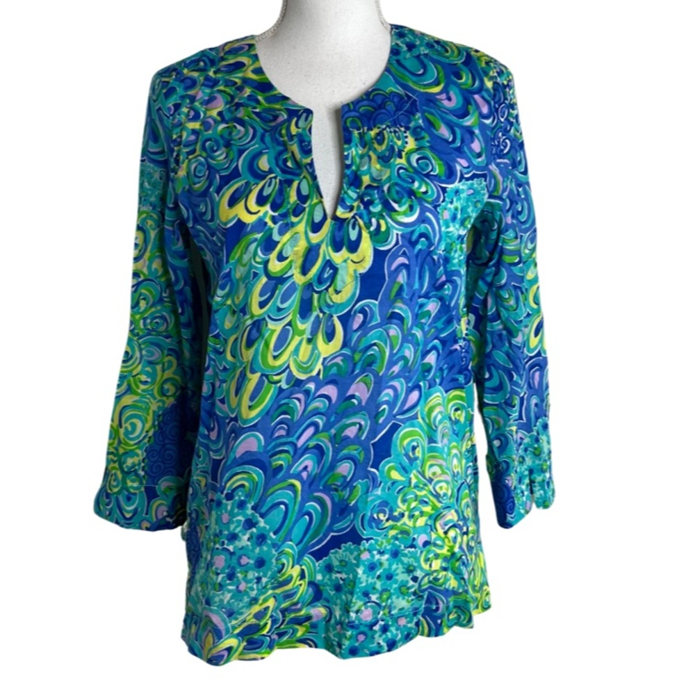 Lilly Pulitzer Amelia Island Sea Blue Lagoon Size S